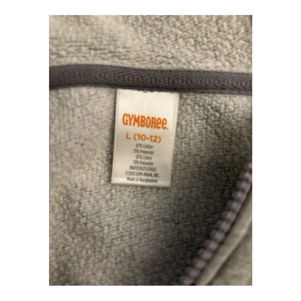 Gymboree Gray and Black Mustaches Hoodie Size Large